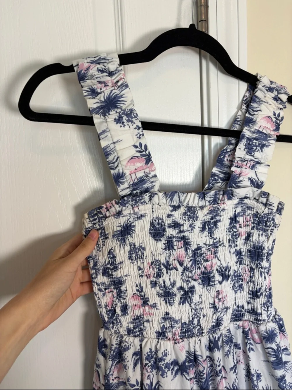 Abercrombie Smocked Bodice Easy Maxi Dress Sz S